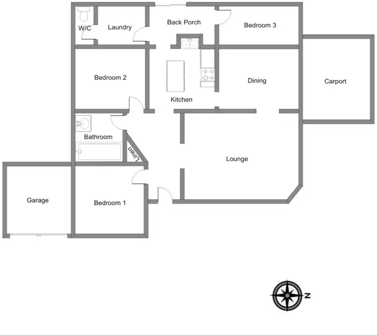 Floorplan of Homely house listing, 20 Patterson Street, Bordertown SA 5268