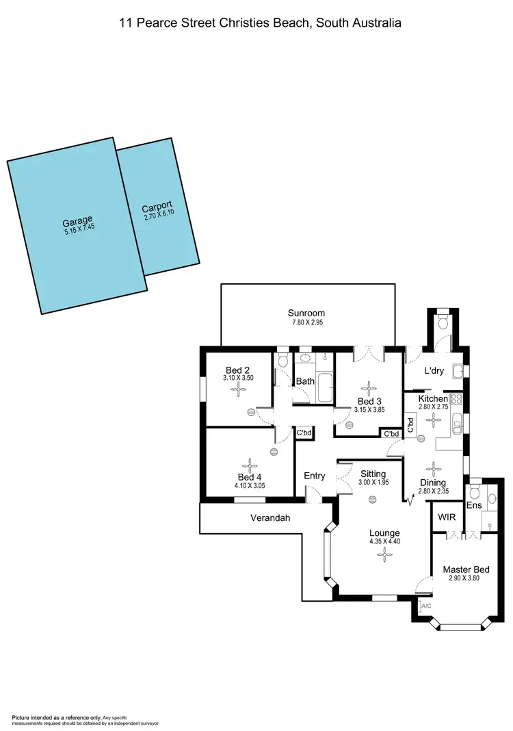 Floorplan of Homely house listing, 11 Pearce Street, Christies Beach SA 5165