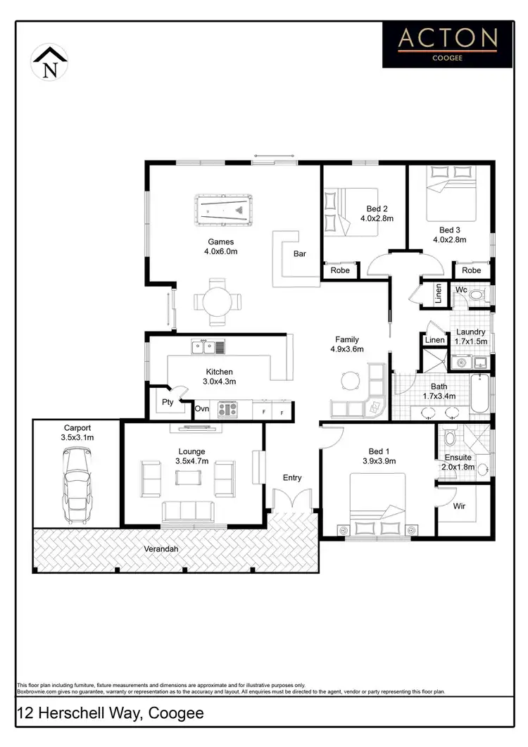 Floorplan of Homely house listing, 12 Herschell Way, Coogee WA 6166