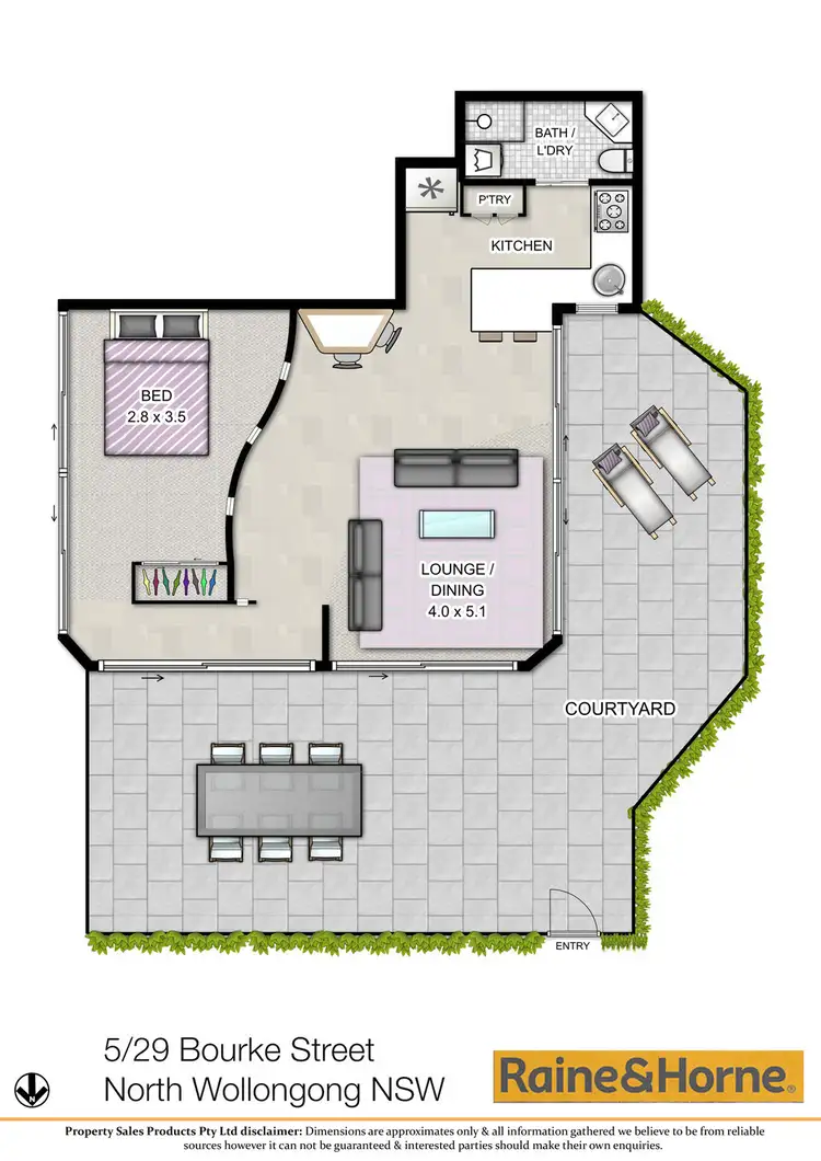 Floorplan of Homely apartment listing, 5/29 Bourke Street, North Wollongong NSW 2500