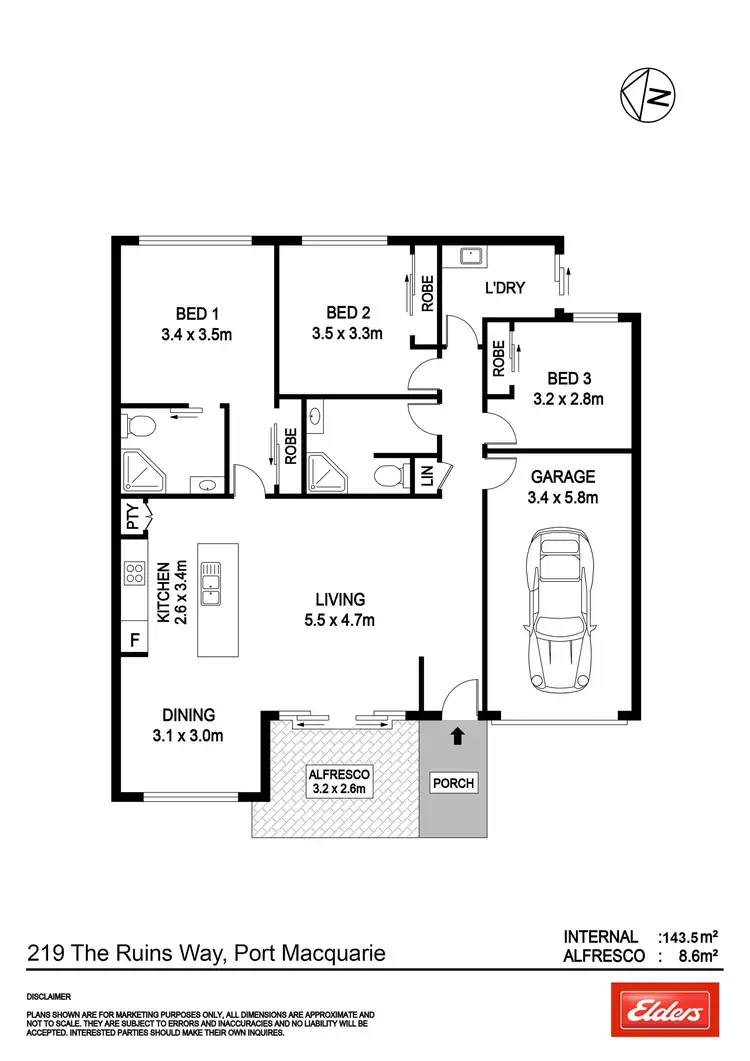 Floorplan of Homely villa listing, 219 The Ruins Way, Port Macquarie NSW 2444