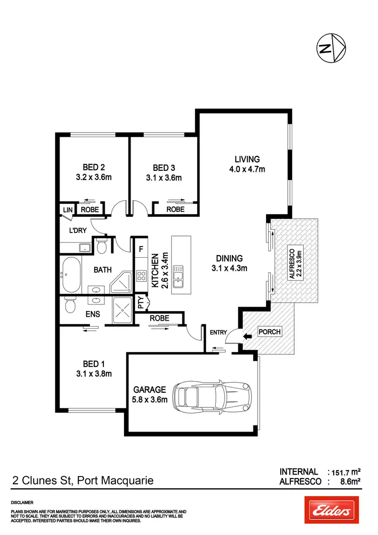 Floorplan of Homely villa listing, 2 Clunes Street, Port Macquarie NSW 2444