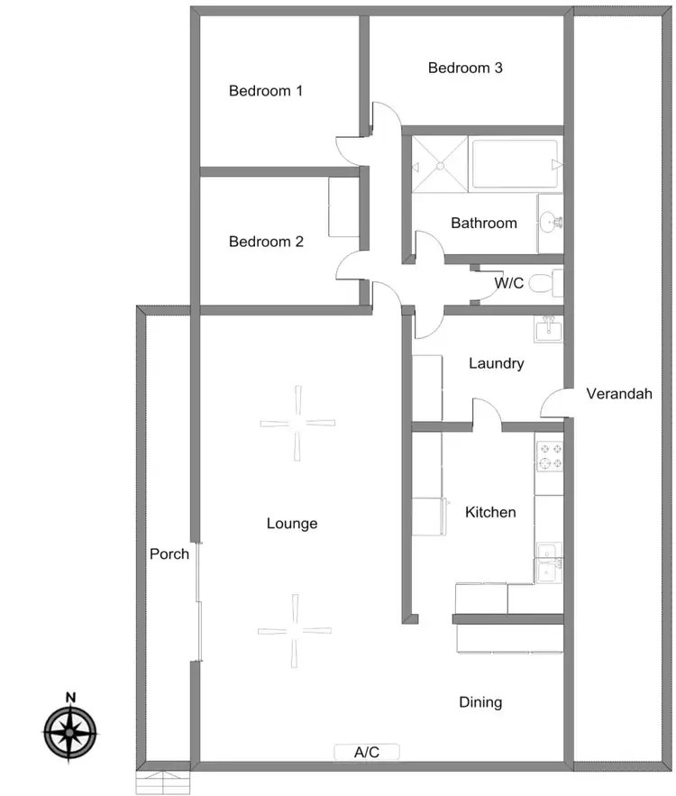Floorplan of Homely house listing, 14 Baker Street, Bordertown SA 5268