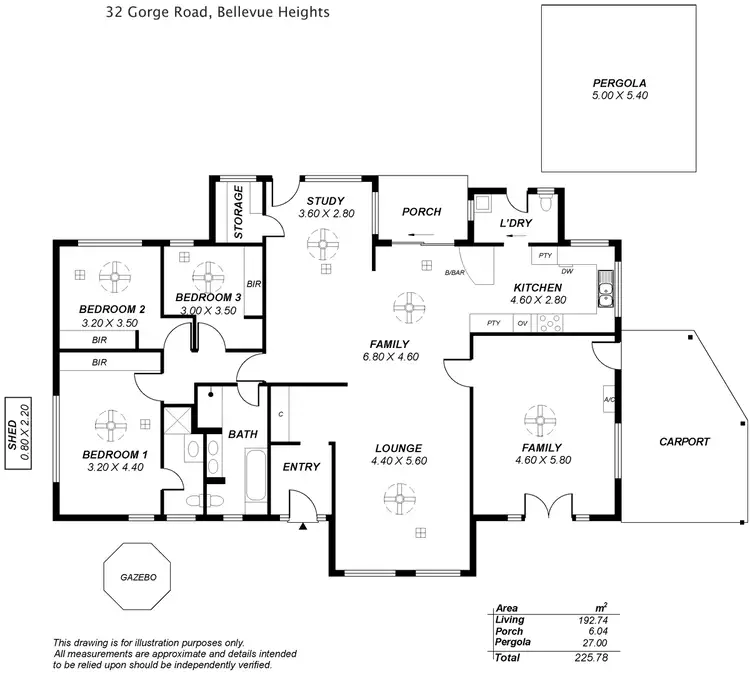 Floorplan of Homely house listing, 32 Gorge Road, Bellevue Heights SA 5050