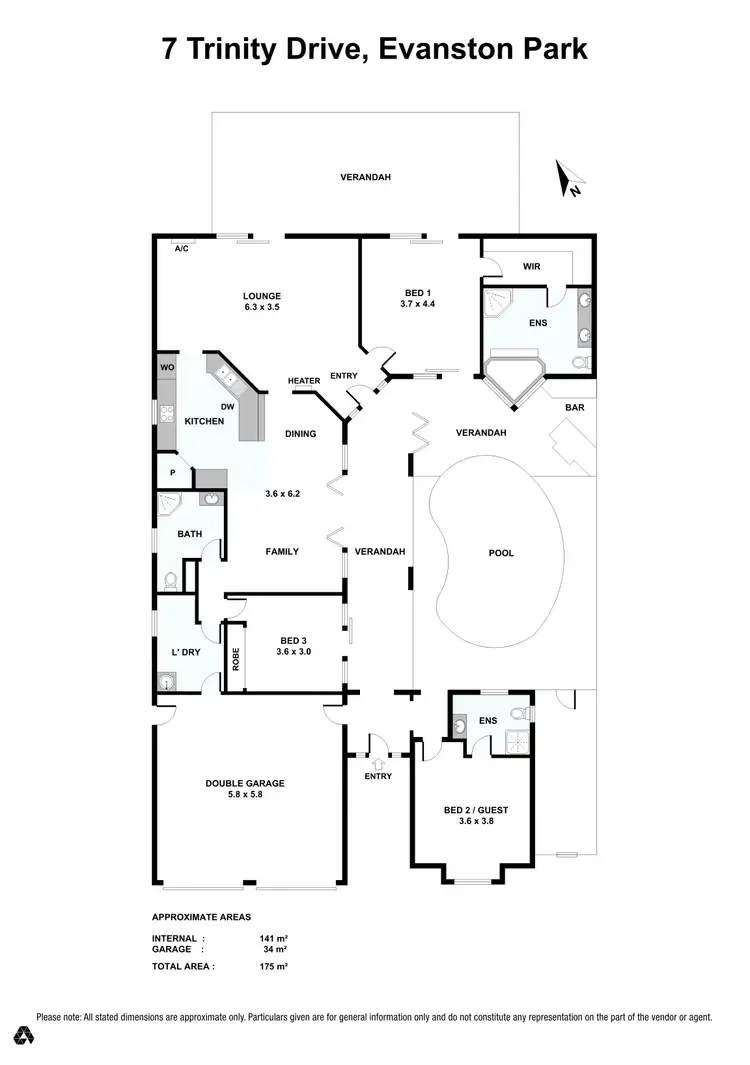 Floorplan of Homely house listing, 7 Trinity Drive, Evanston Park SA 5116
