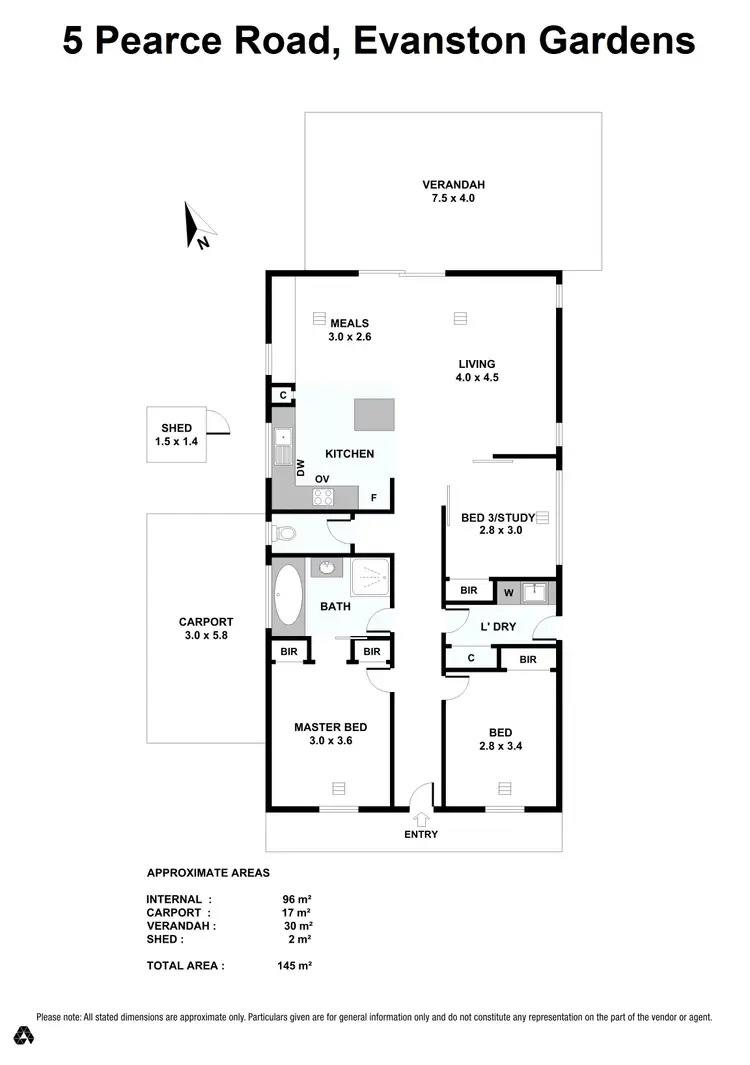 Floorplan of Homely house listing, 5 Pearce Road, Evanston Gardens SA 5116