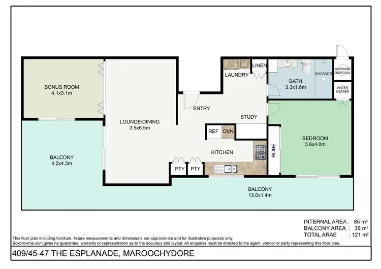 Floorplan of Homely unit listing, 409/45-47 The Esplanade, Maroochydore QLD 4558