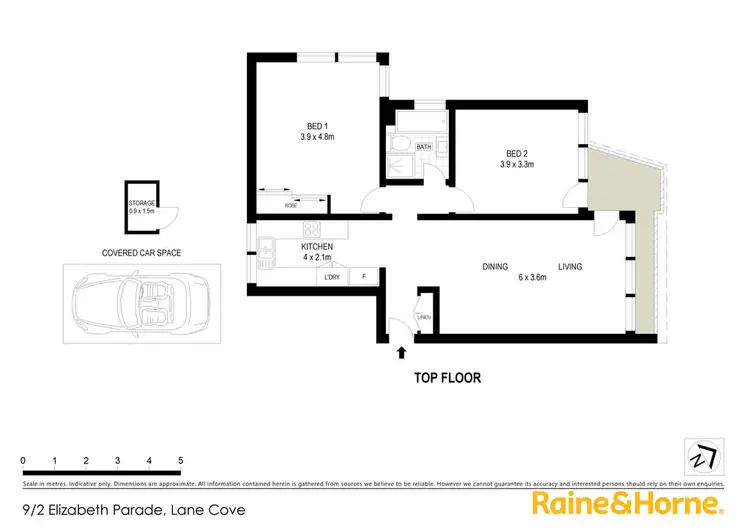 Floorplan of Homely apartment listing, 9/2 Elizabeth Parade, Lane Cove NSW 2066