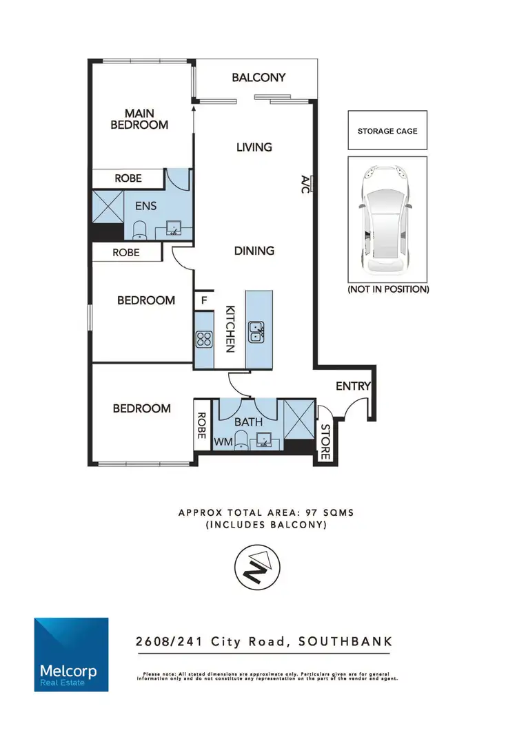 Floorplan of Homely apartment listing, 2608/241 City Road, Southbank VIC 3006