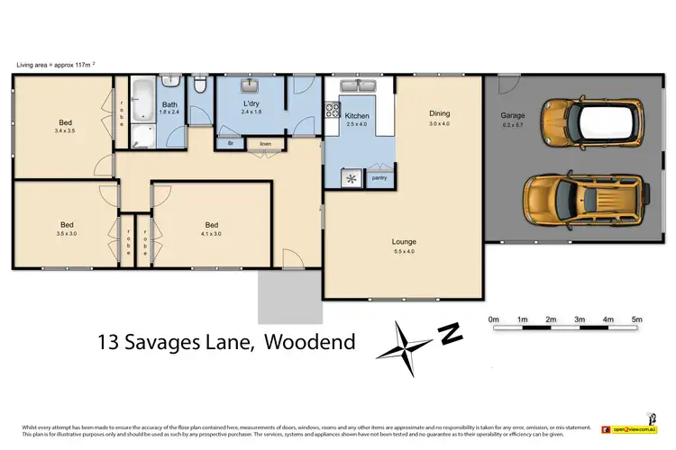 Floorplan of Homely house listing, 13 Savages Lane, Woodend VIC 3442