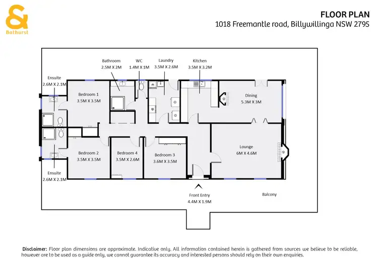 Floorplan of Homely rural property listing, 1018 Freemantle Road, Billywillinga NSW 2795