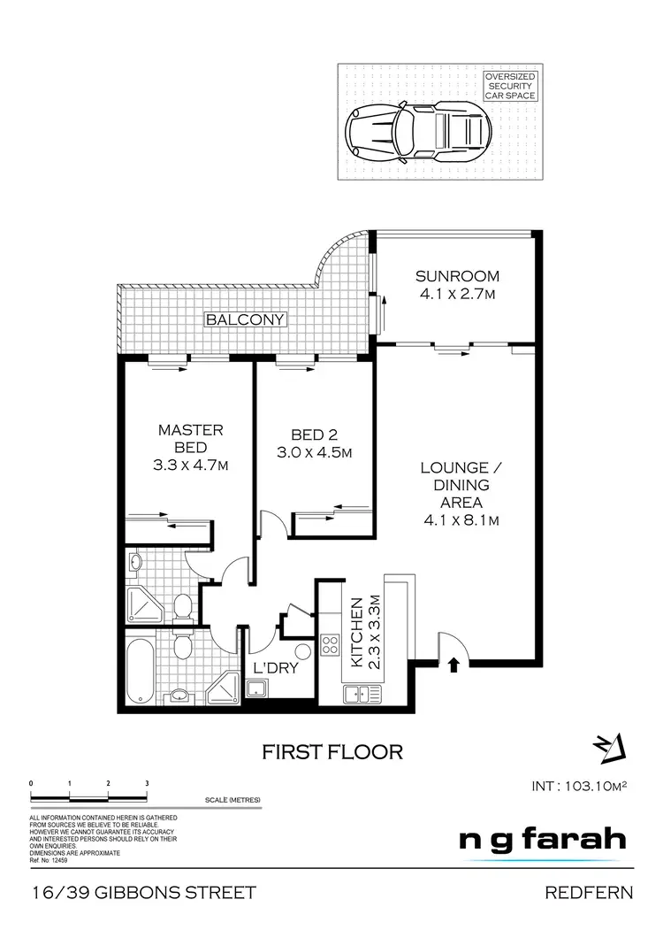 Floorplan of Homely apartment listing, 16/39 Gibbons Street, Redfern NSW 2016
