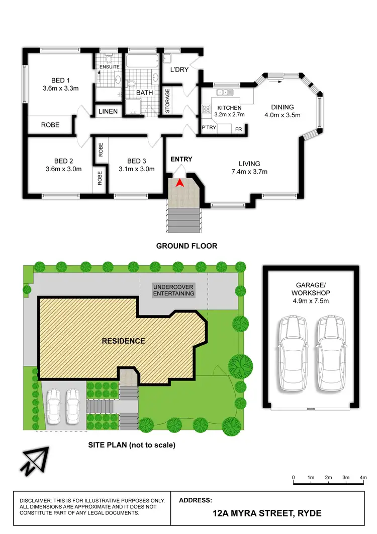 Floorplan of Homely house listing, 12A MYRA AVENUE, Ryde NSW 2112
