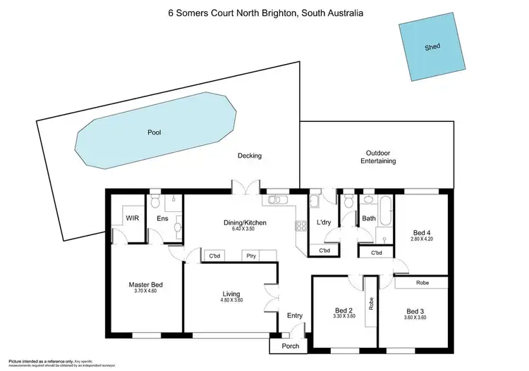 Floorplan of Homely house listing, 6 Somers Court, North Brighton SA 5048