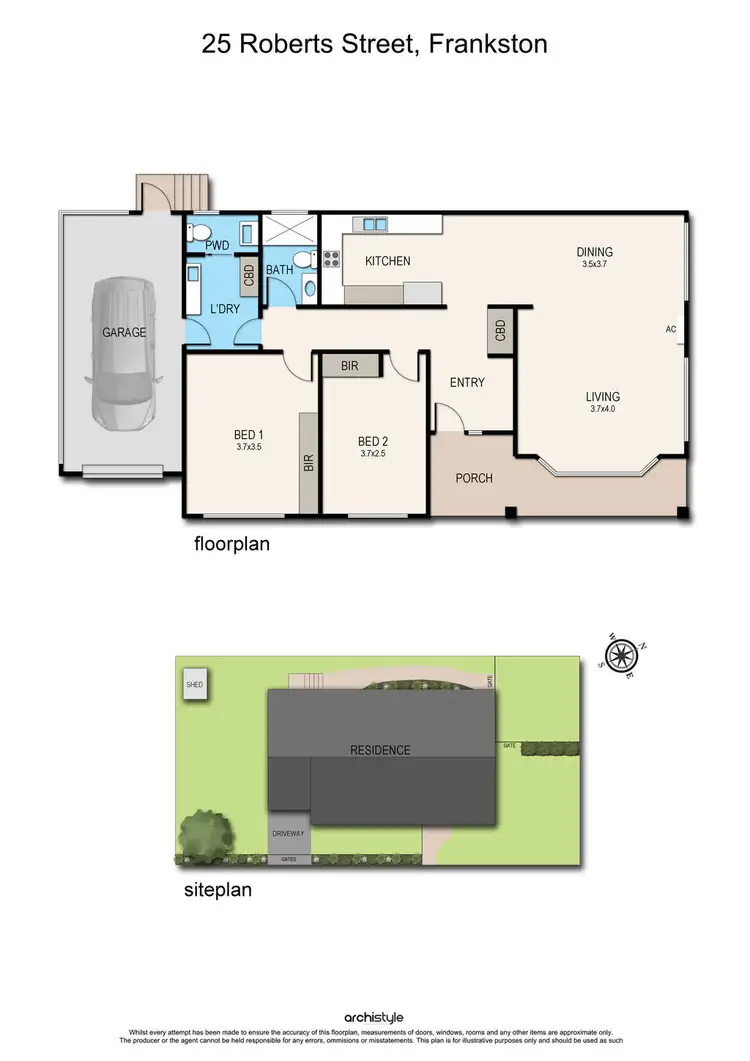 Floorplan of Homely house listing, 25 Roberts Street, Frankston VIC 3199