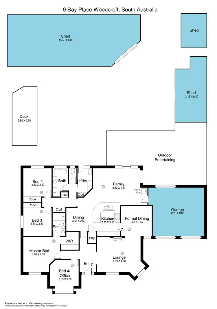 Floorplan of Homely house listing, 9 Bay Place, Woodcroft SA 5162