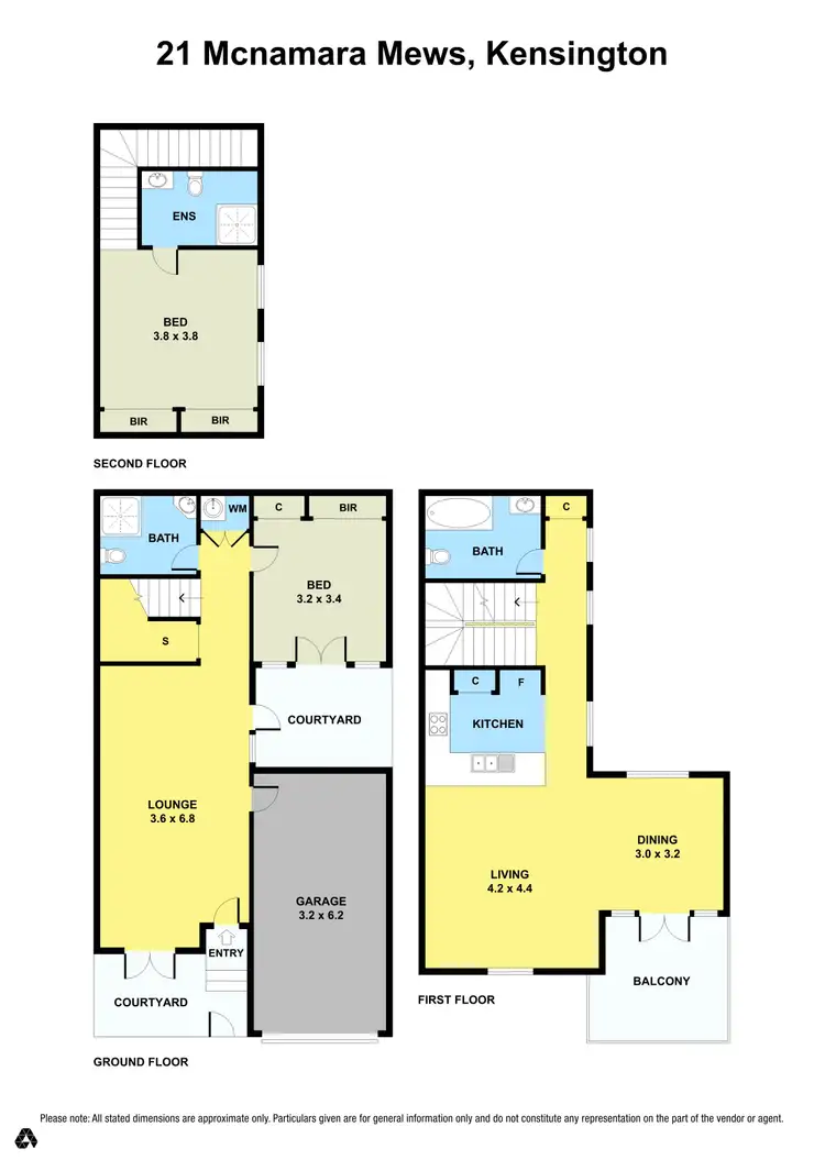 Floorplan of Homely townhouse listing, 21 McNamara Mews, Kensington VIC 3031