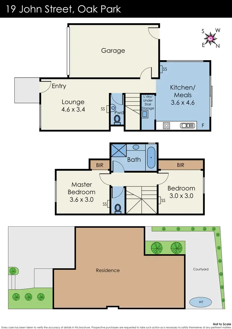 Floorplan of Homely townhouse listing, 19 John Street, Oak Park VIC 3046