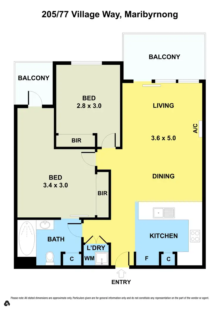Floorplan of Homely apartment listing, 205/77 Village Way, Maribyrnong VIC 3032