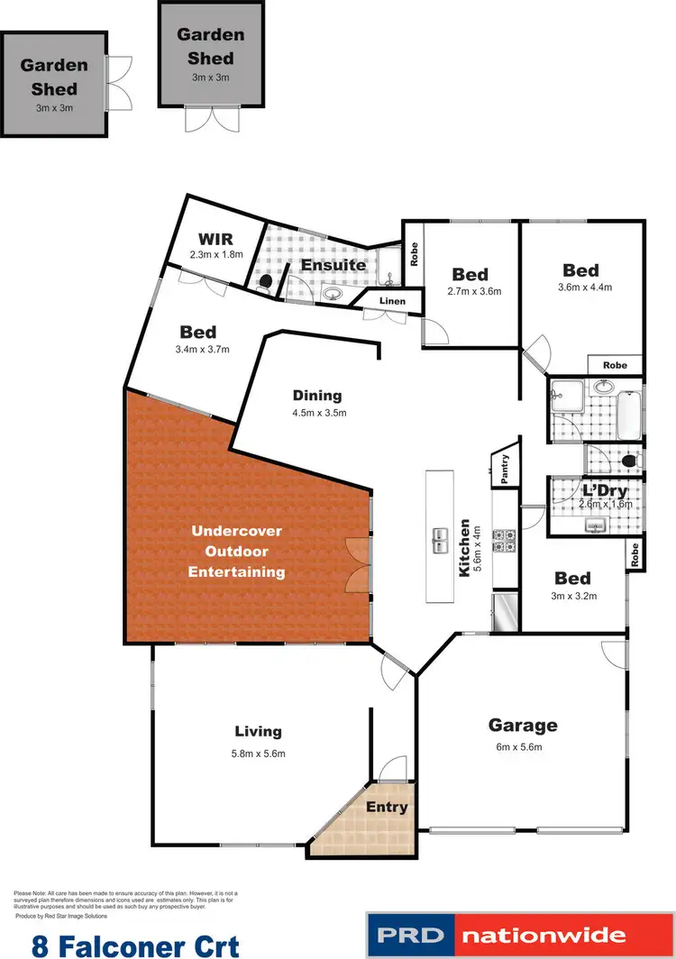Floorplan of Homely house listing, 8 Falconer Court, Rangeville QLD 4350