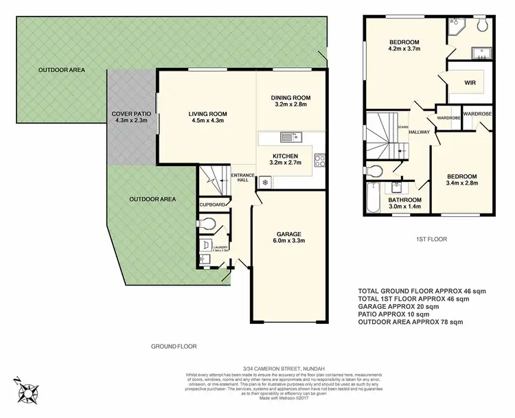 Floorplan of Homely townhouse listing, 3/34 Cameron Street, Nundah QLD 4012