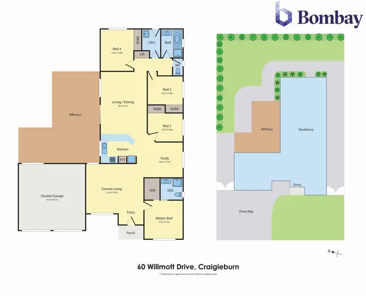 Floorplan of Homely house listing, 60 Willmott Drive, Craigieburn VIC 3064
