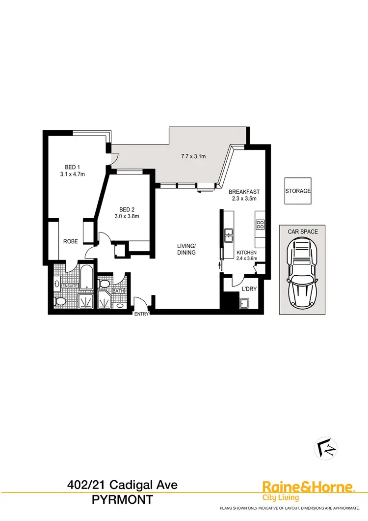Floorplan of Homely apartment listing, 402/21 Cadigal Avenue, Pyrmont NSW 2009