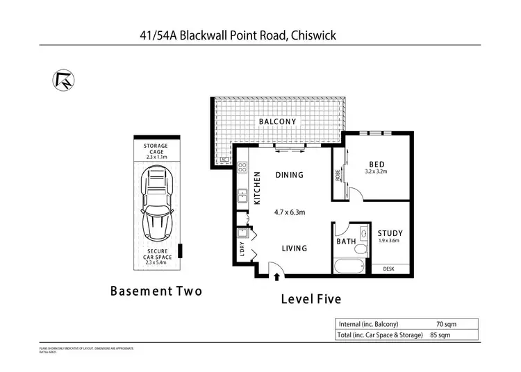 Floorplan of Homely apartment listing, 41/54A Blackwall Point Road, Chiswick NSW 2046