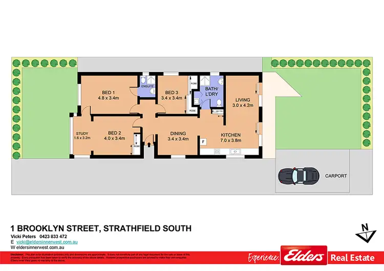 Floorplan of Homely house listing, 1 Brooklyn St, Strathfield South NSW 2136