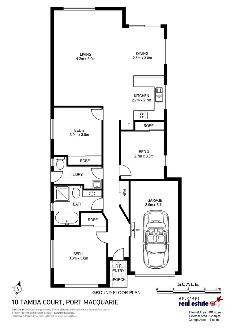 Floorplan of Homely house listing, 10 Tamba Court, Port Macquarie NSW 2444