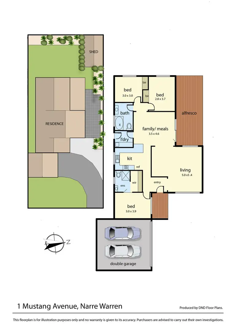 Floorplan of Homely house listing, 1 Mustang Avenue, Narre Warren VIC 3805