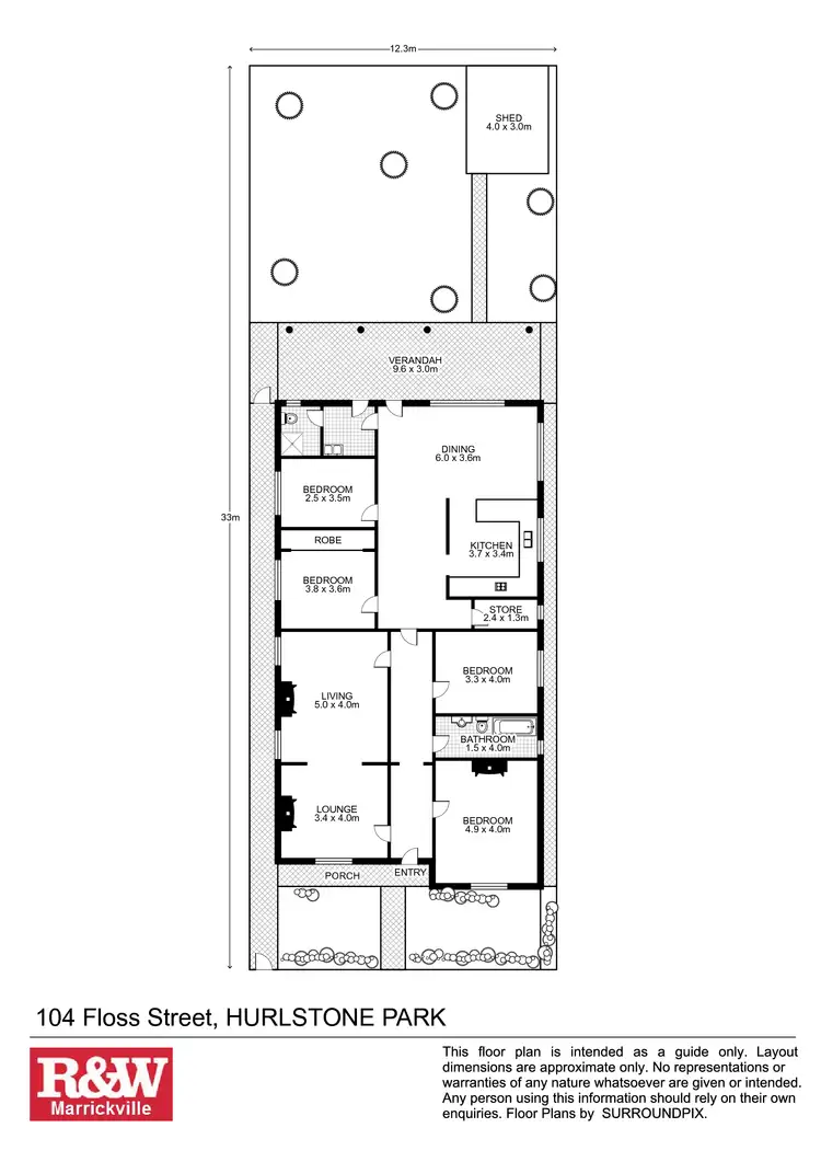 Floorplan of Homely house listing, 104 Floss Street, Hurlstone Park NSW 2193