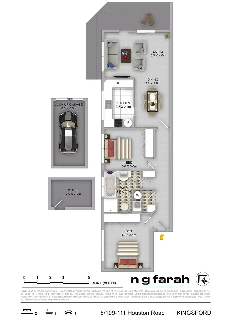 Floorplan of Homely unit listing, 8/109-111 Houston Road, Kingsford NSW 2032