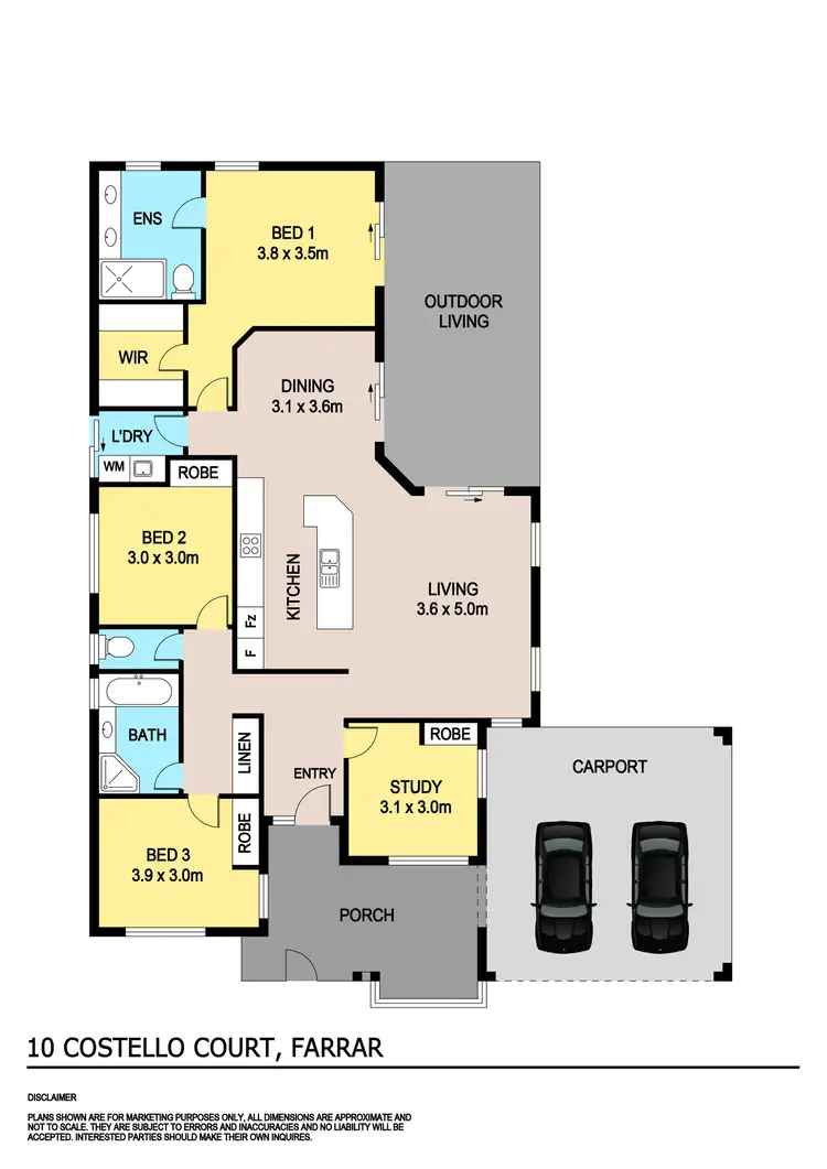 Floorplan of Homely house listing, 10 Costello Court, Farrar NT 830