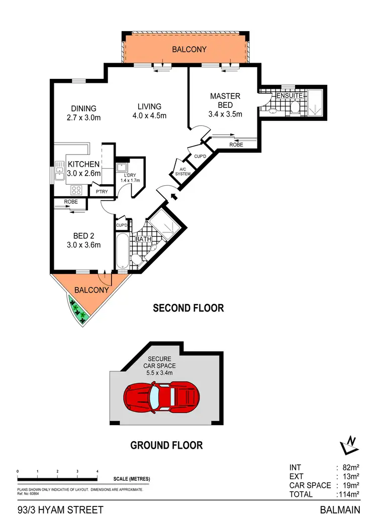 Floorplan of Homely apartment listing, 93/3 Hyam Street, Balmain NSW 2041