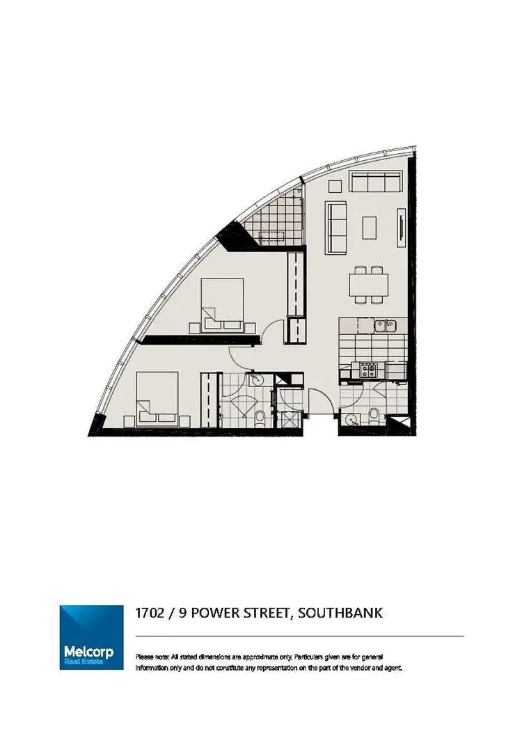Floorplan of Homely apartment listing, 1702/9 Power St, Southbank VIC 3006