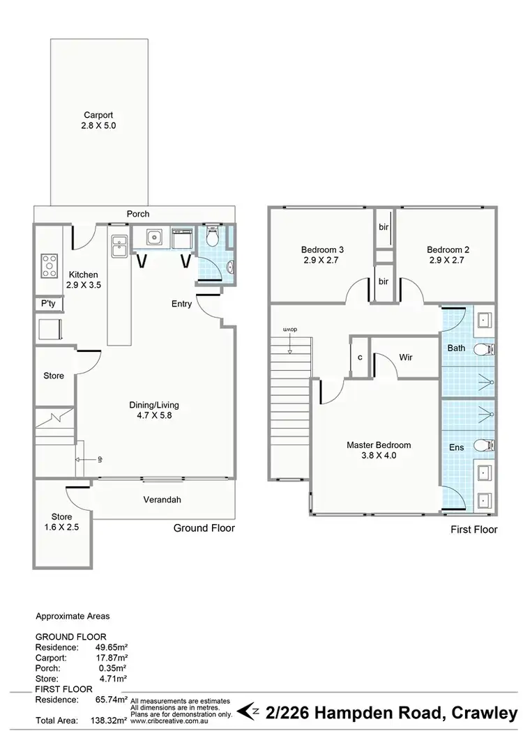 Floorplan of Homely townhouse listing, 226 Hampden Road, Unit 1, Crawley WA 6009