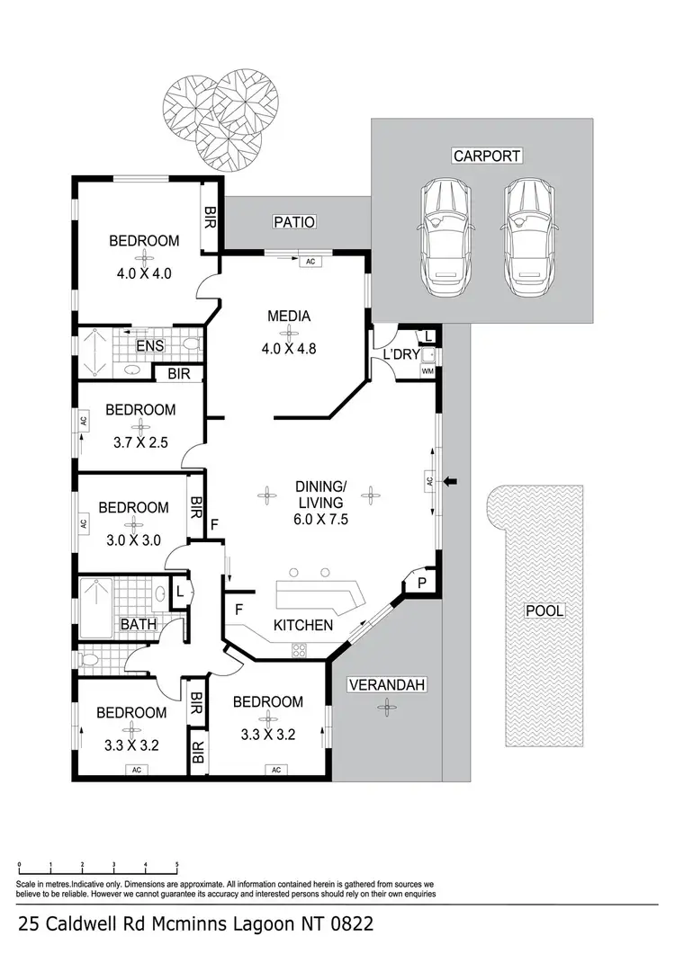 Floorplan of Homely house listing, 25 Caldwell Road, Mcminns Lagoon NT 822