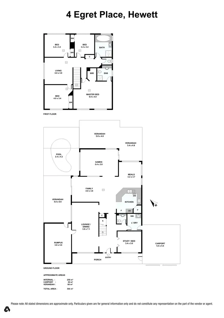 Floorplan of Homely house listing, 4 Egret Place, Hewett SA 5118