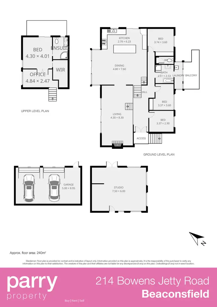 Floorplan of Homely house listing, 214 Bowens Jetty Road, Beaconsfield TAS 7270