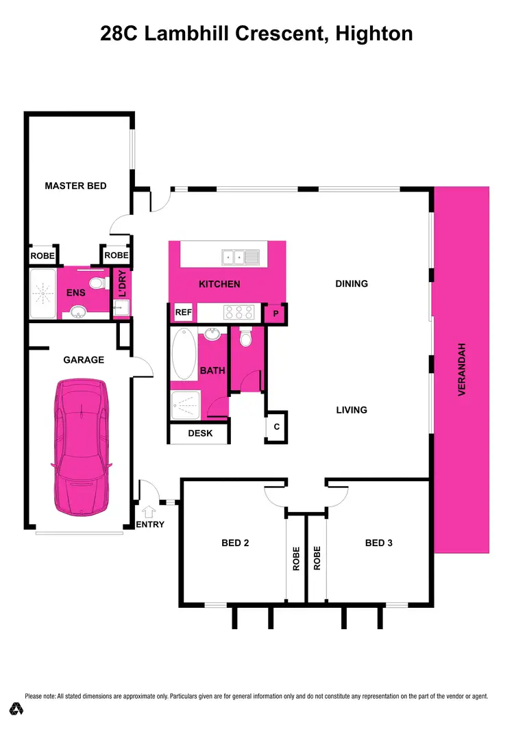 Floorplan of Homely townhouse listing, 28C Lambhill Crescent, Highton VIC 3216