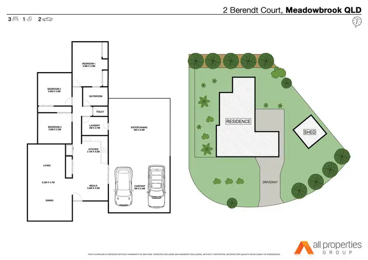 Floorplan of Homely house listing, 2 Berendt Court, Meadowbrook QLD 4131