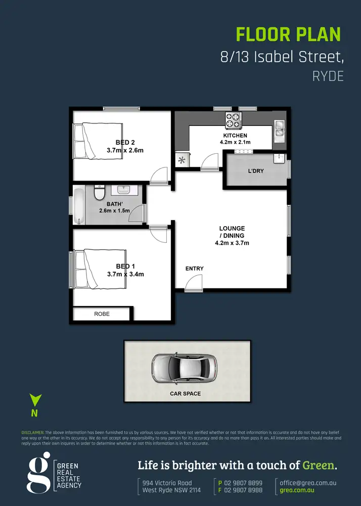 Floorplan of Homely apartment listing, 8/13 Isabel Street, Ryde NSW 2112