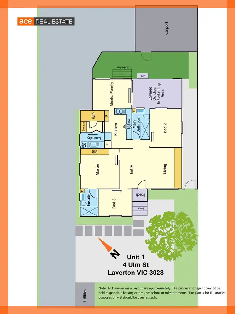 Floorplan of Homely unit listing, 1/4 Ulm Street, Laverton VIC 3028