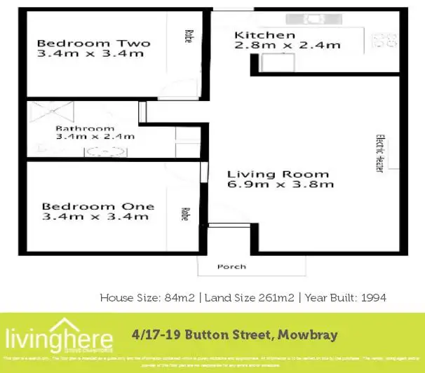 Floorplan of Homely house listing, 4/17-19 Button Street, Mowbray TAS 7248
