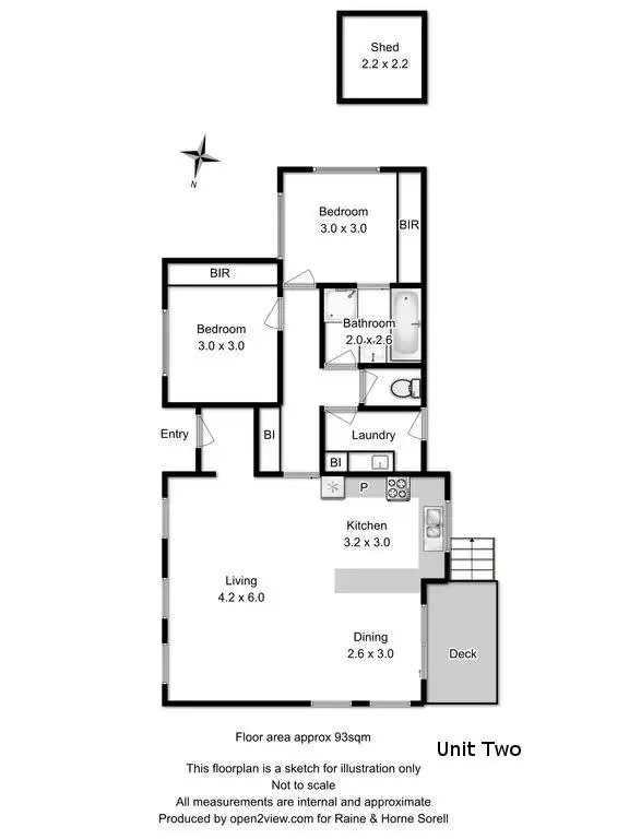 Floorplan of Homely unit listing, Unit 1, 43 Barilla Court, Midway Point TAS 7171