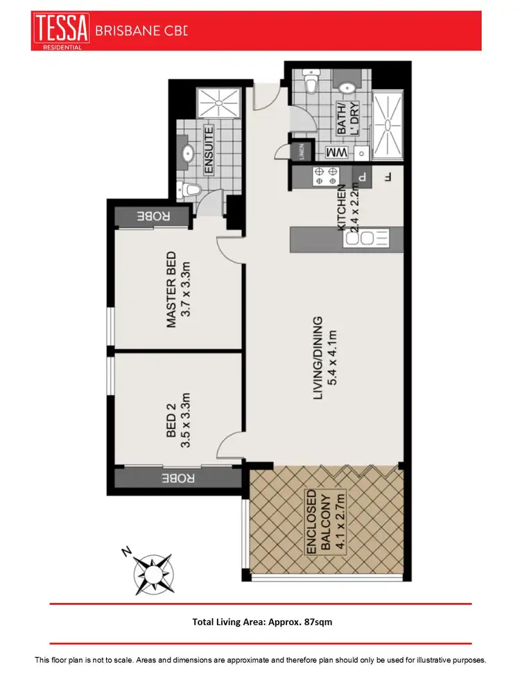 Floorplan of Homely apartment listing, 4306/128 Charlotte Street, Brisbane City QLD 4000