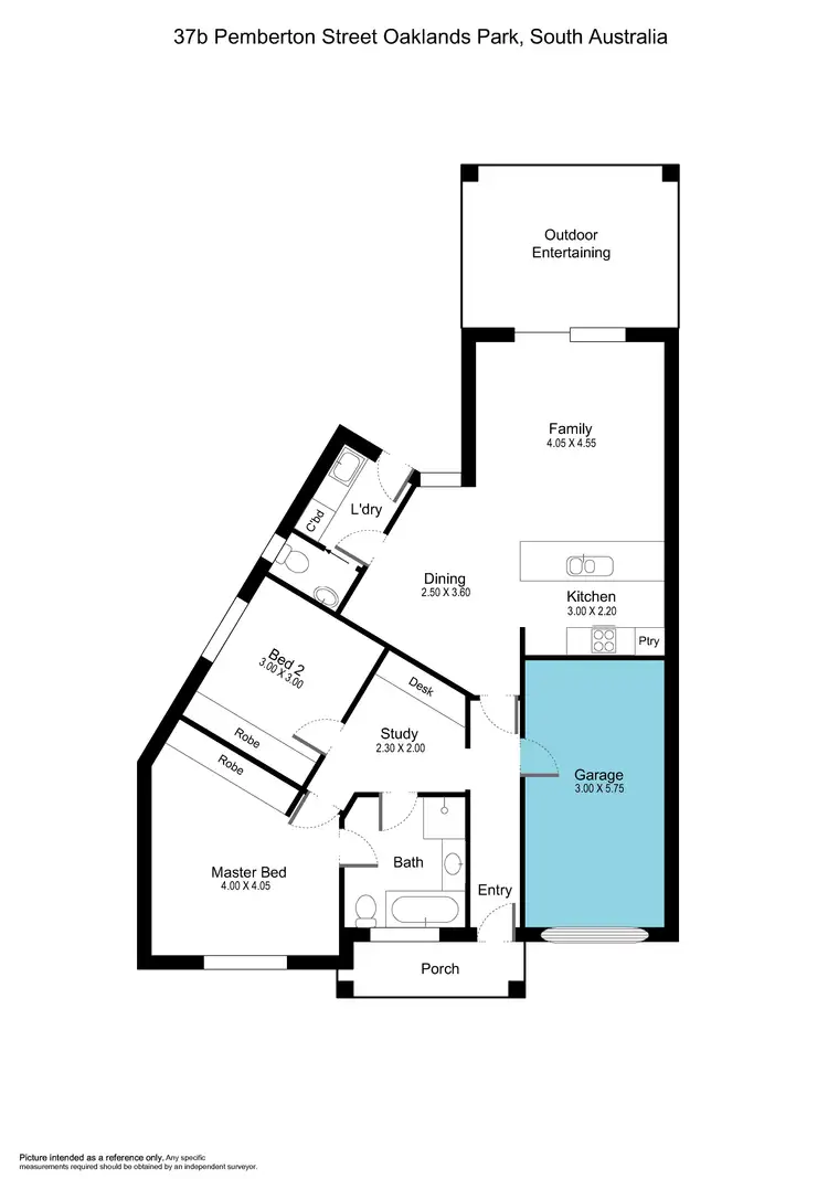 Floorplan of Homely house listing, 37B Pemberton Street, Oaklands Park SA 5046