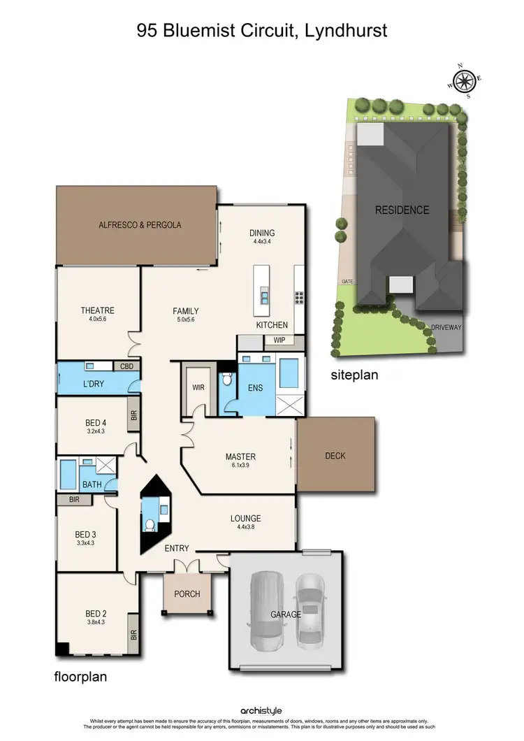 Floorplan of Homely house listing, 95 Bluemist Circuit, Lyndhurst VIC 3975