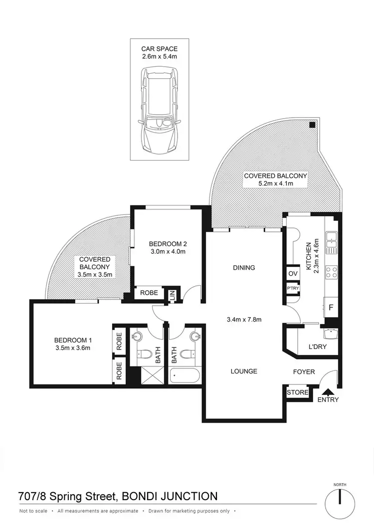 Floorplan of Homely apartment listing, 707/8 Spring Street, Bondi Junction NSW 2022